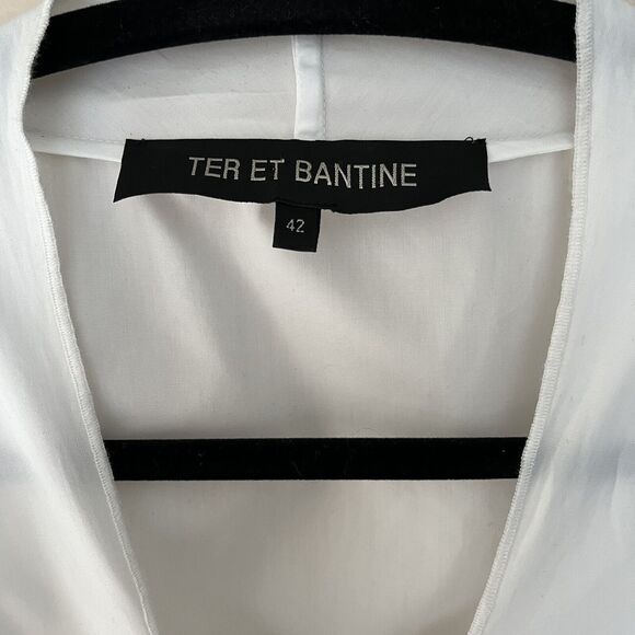 Ter Et Bantine womans Cotton belted tunic white size 42 - Picture 3 of 3